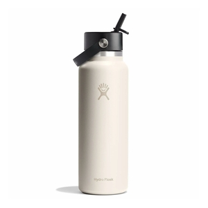 Hydro Flask 40 oz Wide Mouth with Flex Straw Cap Ivory | JGYT-39685775