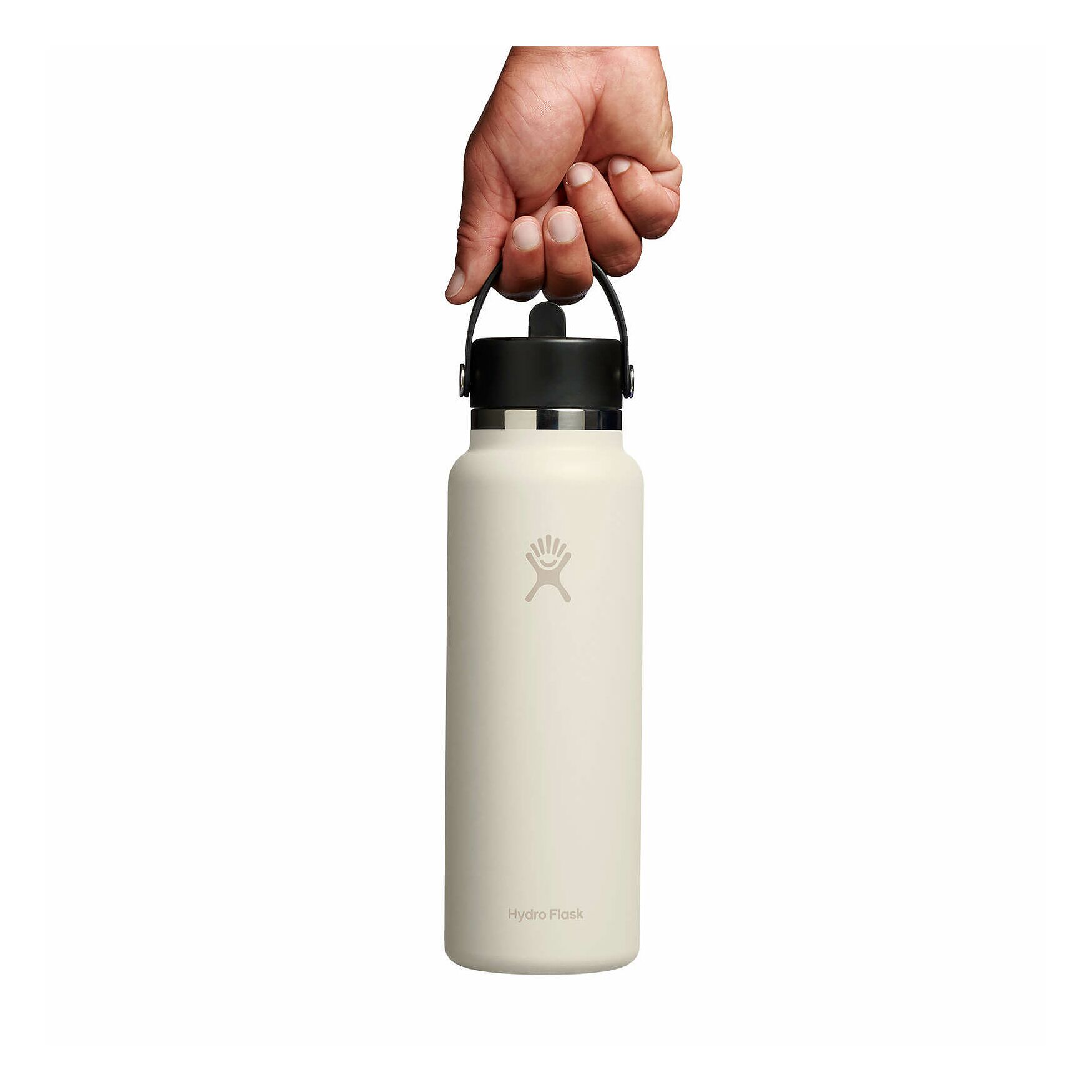 Hydro Flask 40 oz Wide Mouth with Flex Straw Cap Ivory | JGYT-39685775