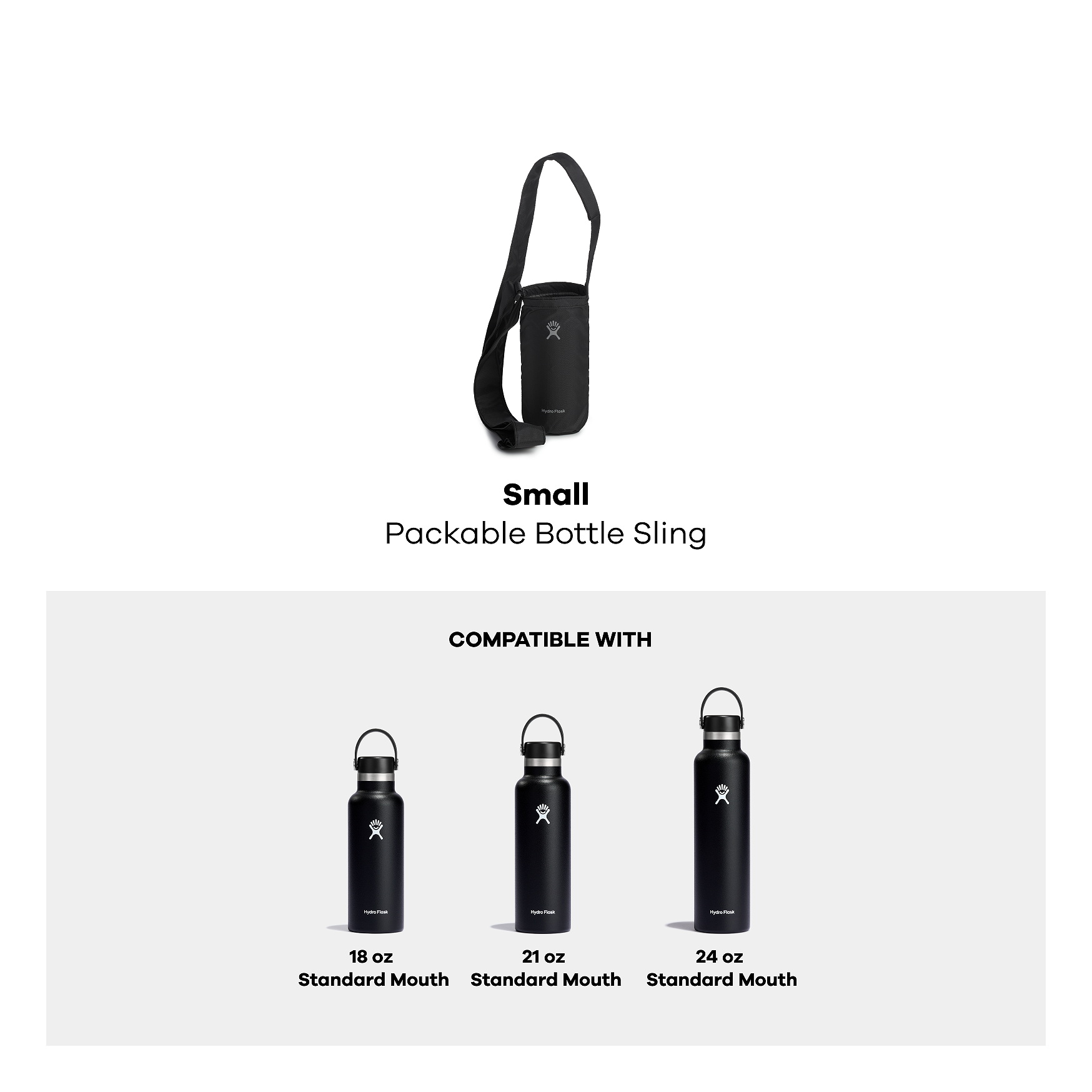 Hydro Flask Small Packable Bottle Sling Noir | YJLF-84292337