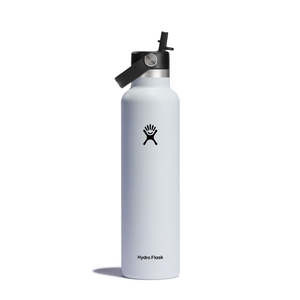 Hydro Flask 24 oz Standard Mouth with Flex Straw Cap Blanche | KKEB-72536181