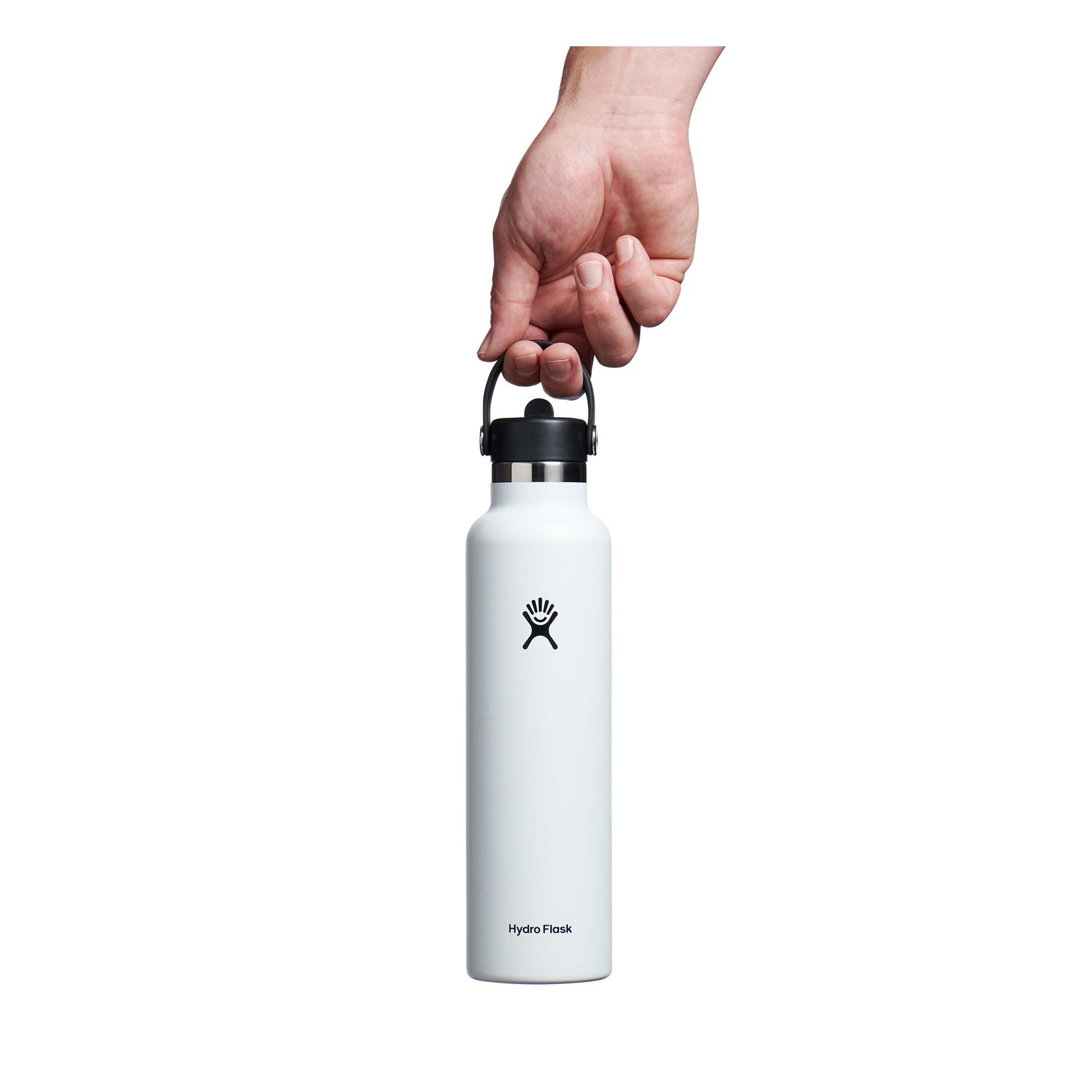 Hydro Flask 24 oz Standard Mouth with Flex Straw Cap Blanche | KKEB-72536181