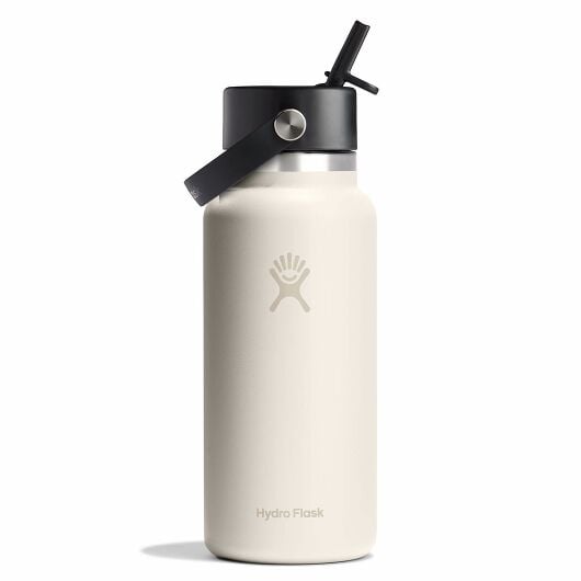 Hydro Flask 32 oz Wide Mouth with Flex Straw Cap Ivory | BSOP-63423705