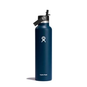 Hydro Flask 24 oz Standard Mouth with Flex Straw Cap Indigo | AKGU-87512106