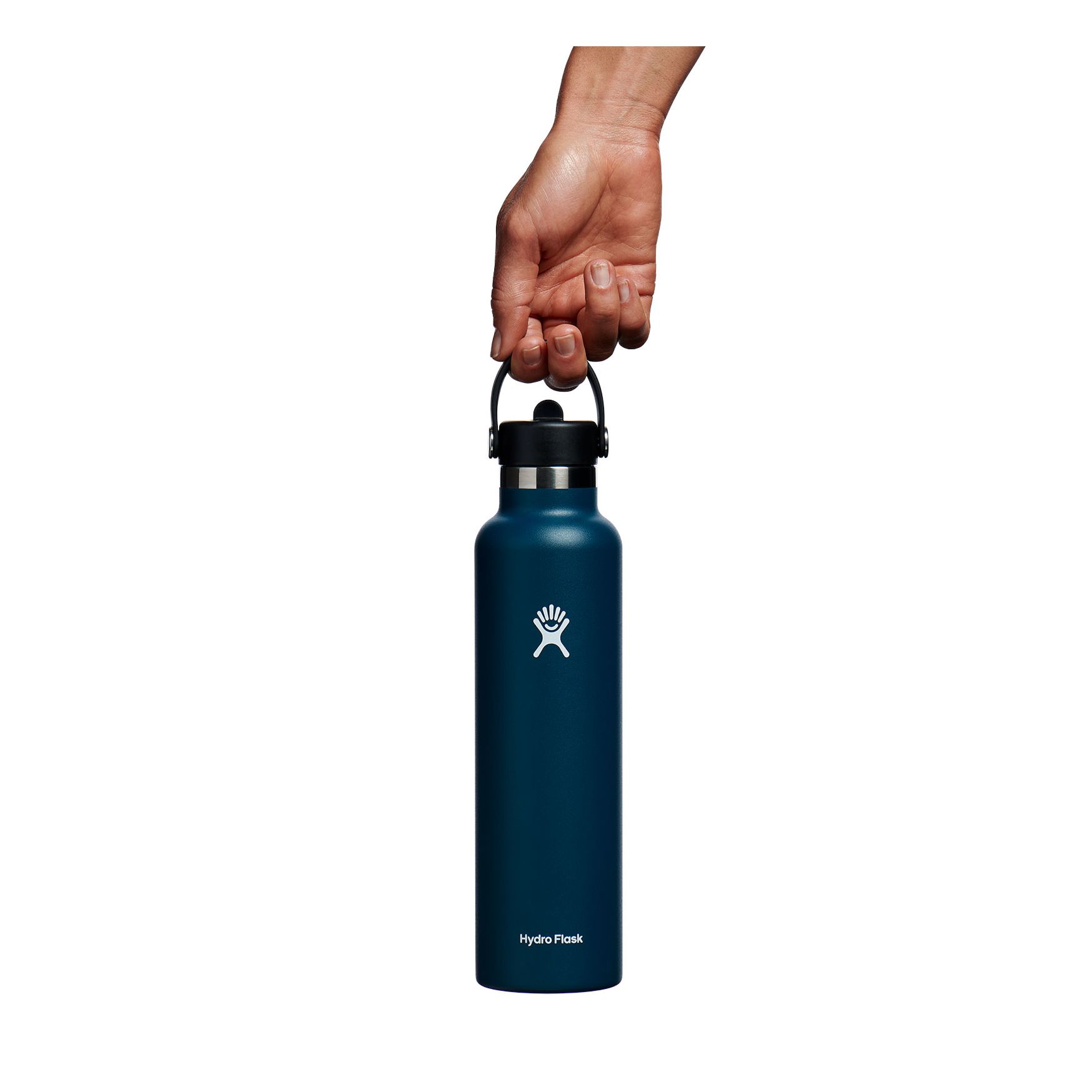 Hydro Flask 24 oz Standard Mouth with Flex Straw Cap Indigo | AKGU-87512106